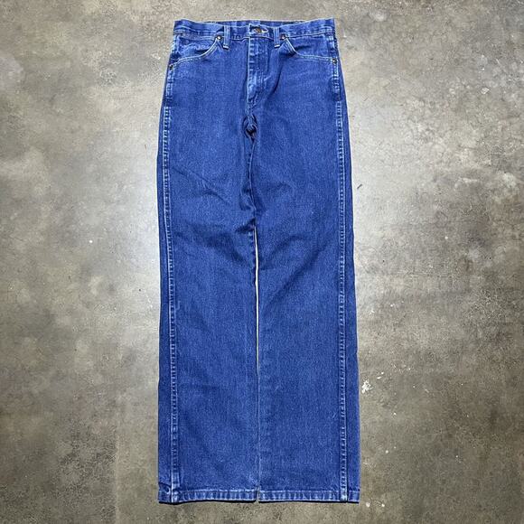 Vintage 90s Wrangler Blue Western Cowboy Jeans 30x33 - Picture 1 of 4